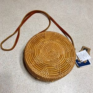Handwoven Round Rattan Bag